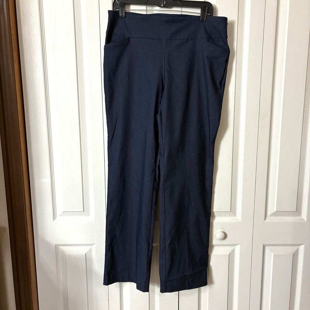 Counterparts Pants Womens Sz L Navy Super Stretch Mid Rise Boot Cut Comfy Pant - Picture 3 of 11